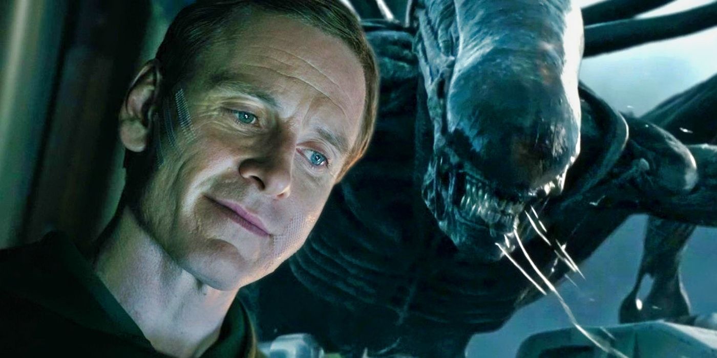 David and a Xenomorph from Alien: Covenant. 