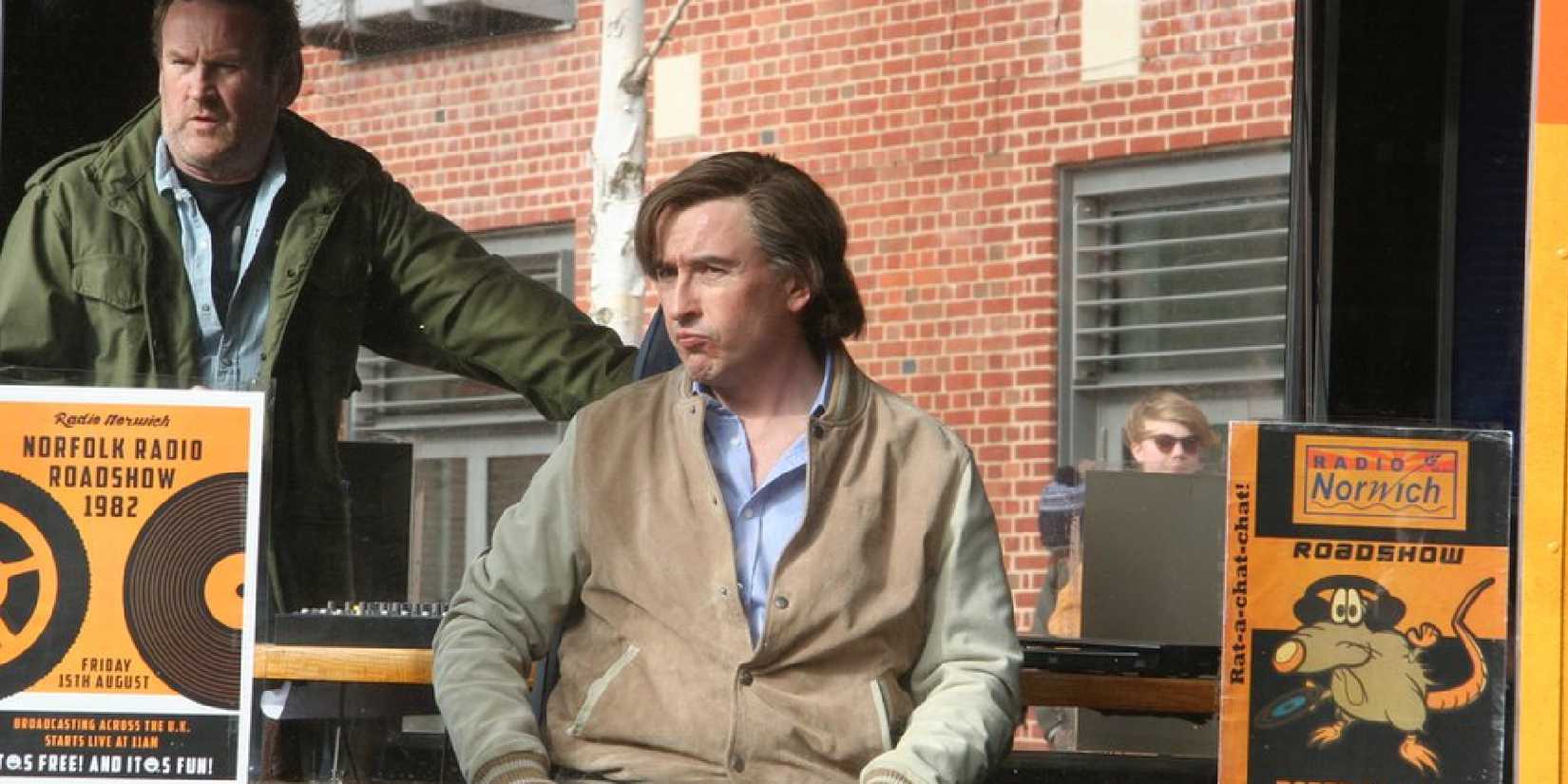 Alan and Pat on a bus in Alan Partridge Alpha Papa
