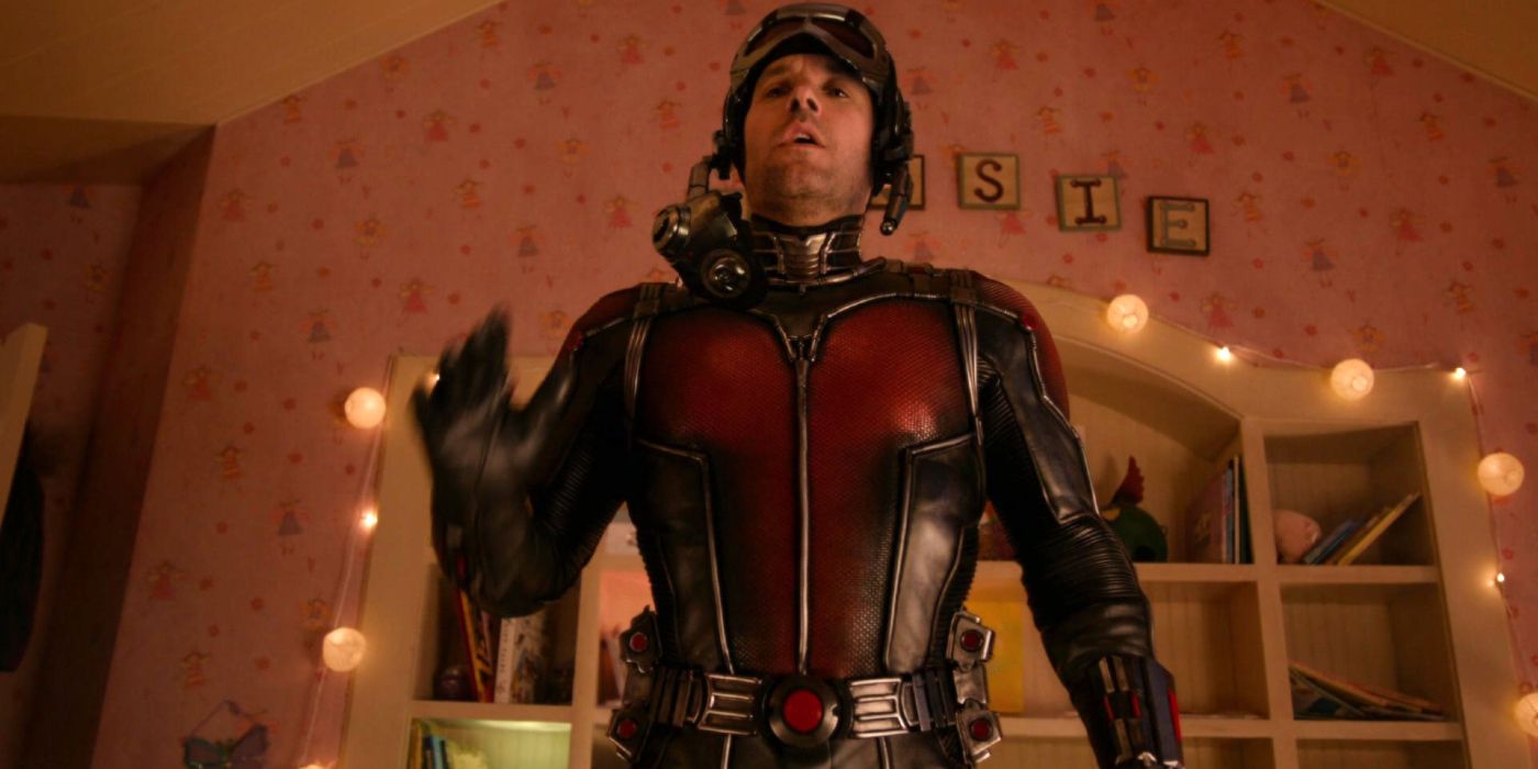 Paul Rudd as Ant-Man immediately after returning from the Quantum Realm in Ant-Man (2015)