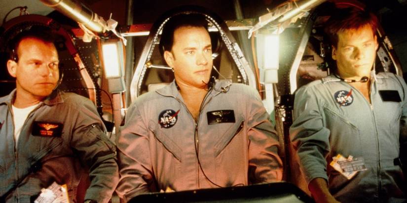 Jim, Jack, and Fred piloting their craft in Apollo 13