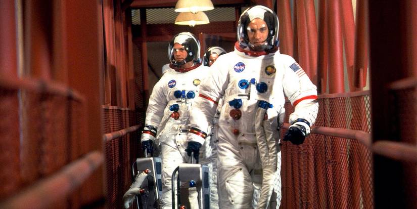 Apollo 13 astronauts walking 