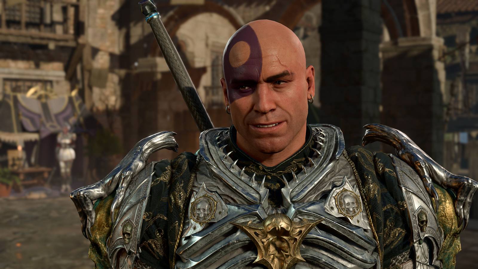 Baldur's Gate 3 Player Chatting To Minsc In Baldur's Gate Camp During Daytime