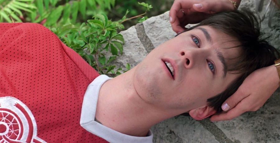 Cameron lying on the ground in Ferris Bueller.