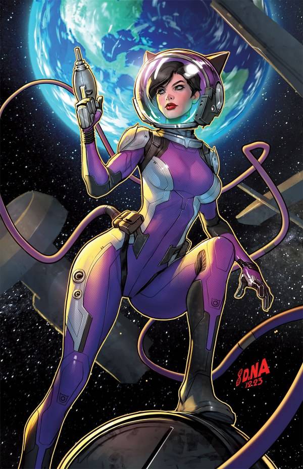 Catwoman Launches into Space with a Sleek New Astronaut Costume Catwoman Launches into Space with a Sleek New Astronaut Costume