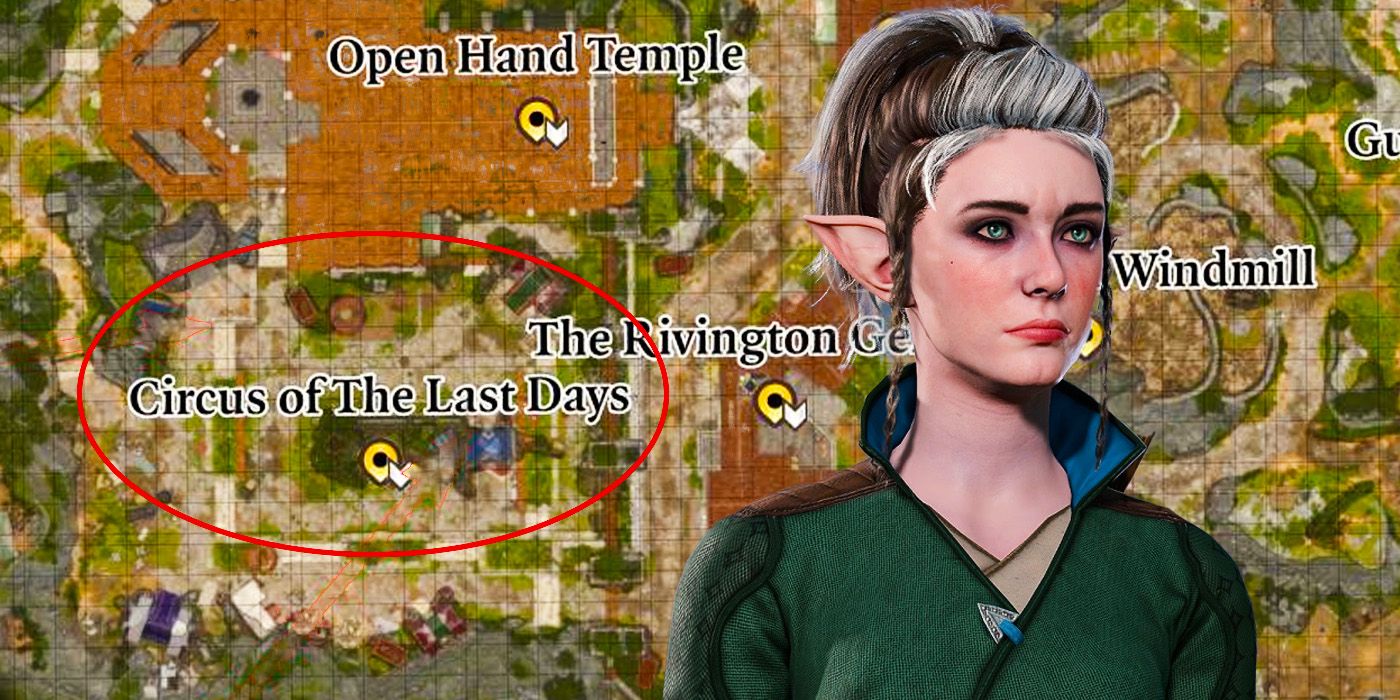 Character with the Clown Body Part location in the background from Bg3