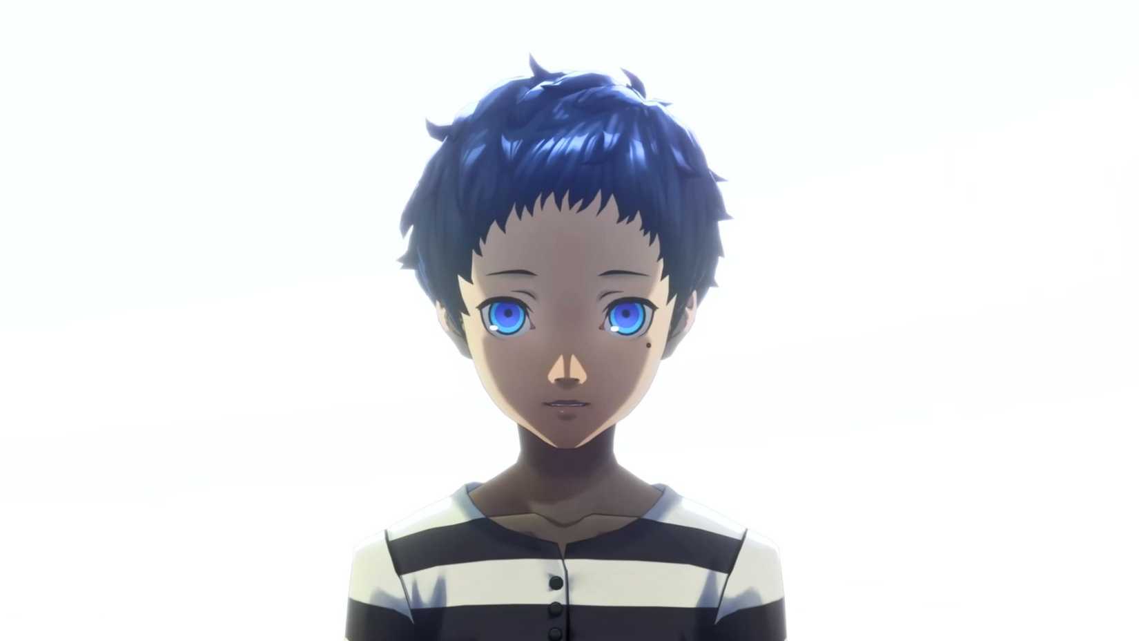 Closeup of Pharos in Persona 3 Reload over a white background