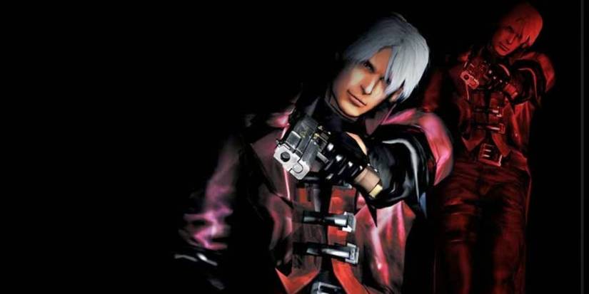 Dante in Devil May Cry's promo art.
