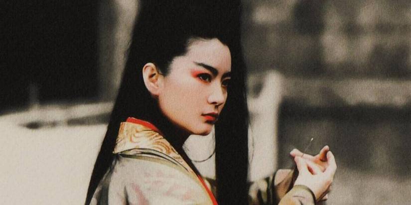 Dongfang segurando um grampo em The Swordsman II