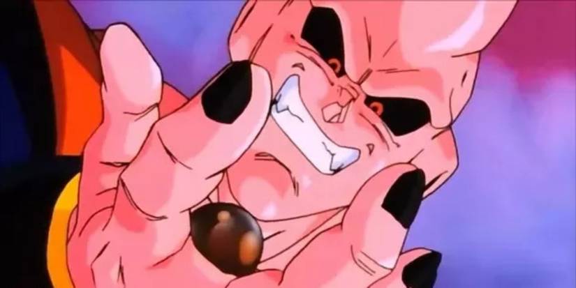 Majin Buu turned Vegito into chocolate. 