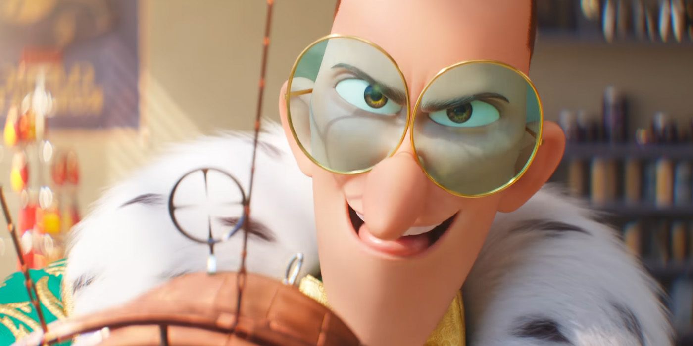 Enemy laughing at camera from the Despicable Me 4 movie trailer