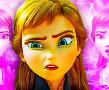 Анна, выглядящая сомневающимся в «Холодном сердце»