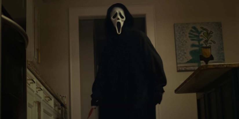 Ghostface in a house in Scream