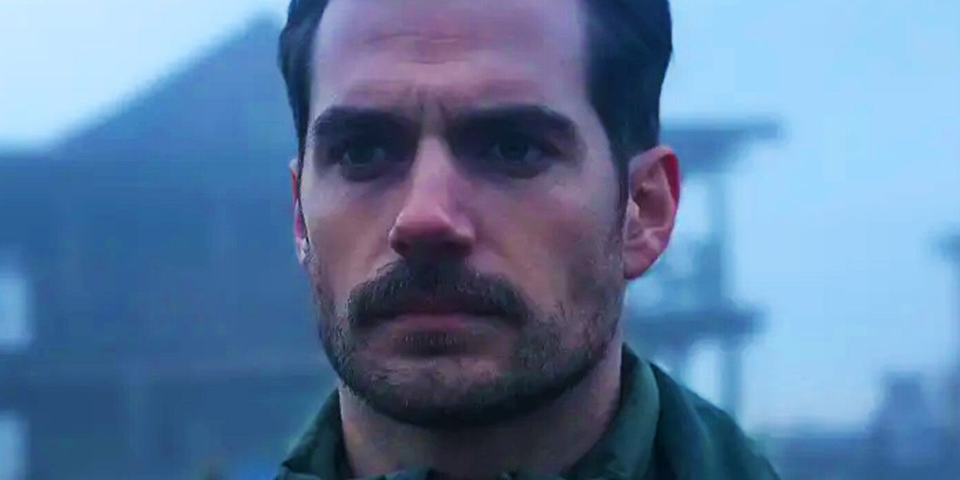 Henry Cavill as August Walker looking ahead in Mission Impossible Fallout