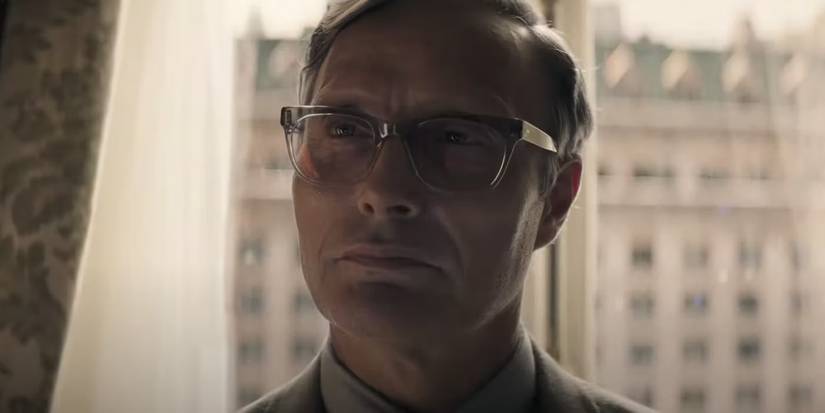 Jürgen Voller in an office in Dial of Destiny