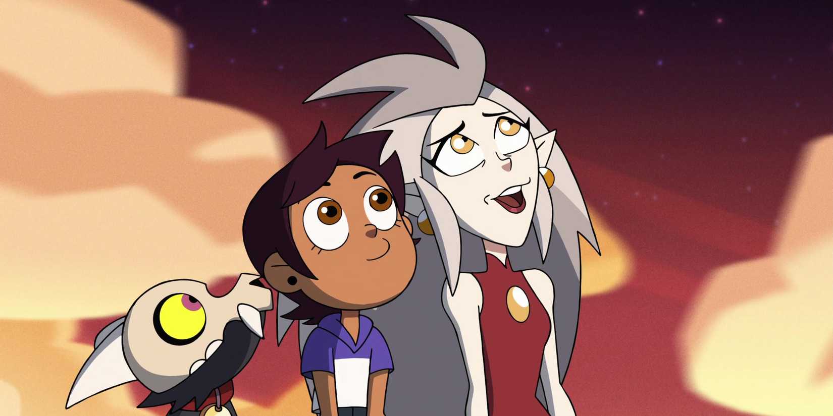 Luz, Eda e King em The Owl House temporada 1 episódio 2