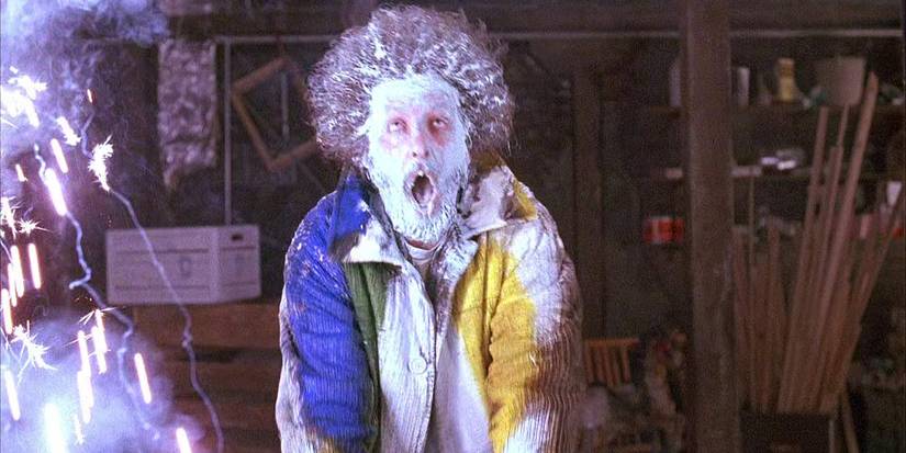Marv being electrocuted in Home Alone 2