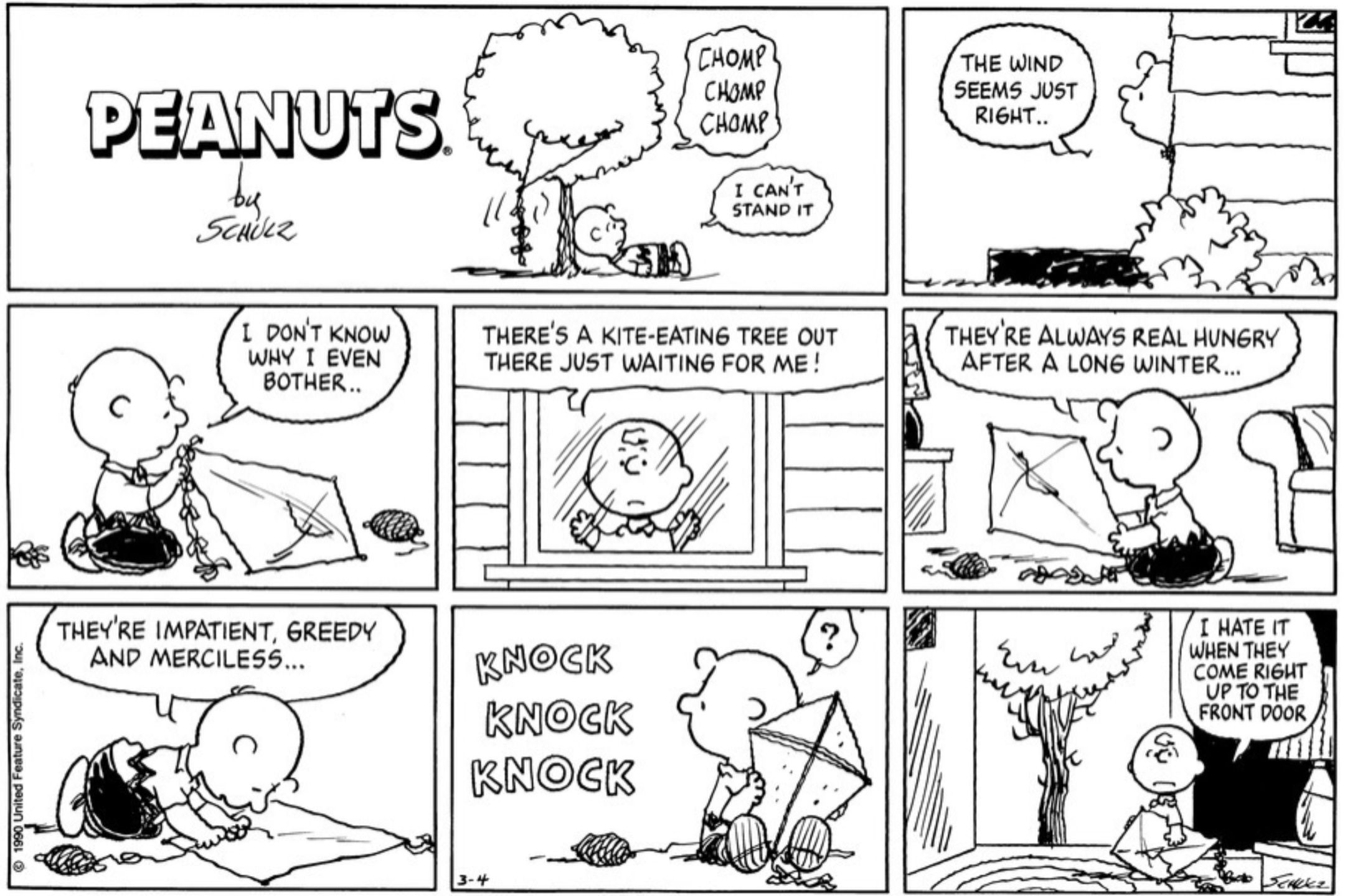 10 Funniest Peanuts Comics Where Charlie Brown Takes On The Kite-Eating Tree