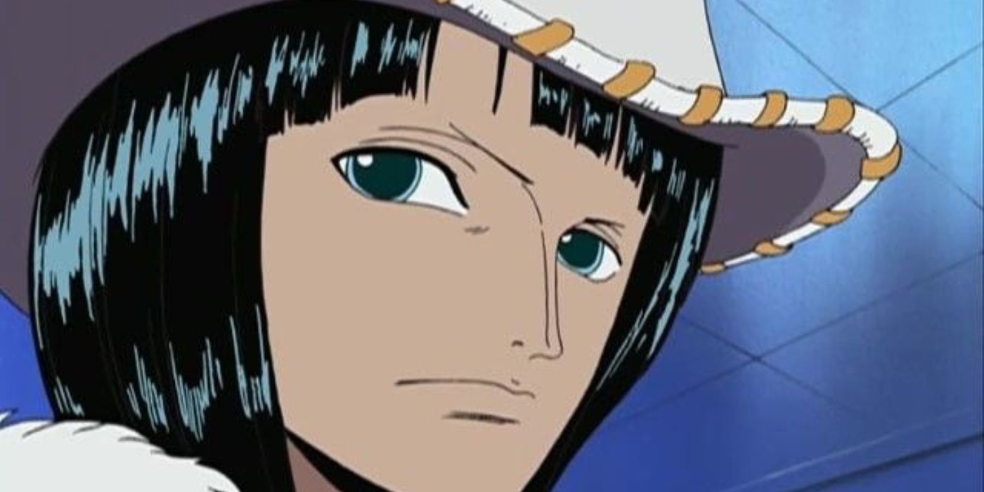 Nico Robin a Miss All Sunday gives someone the side eye in One Piece.