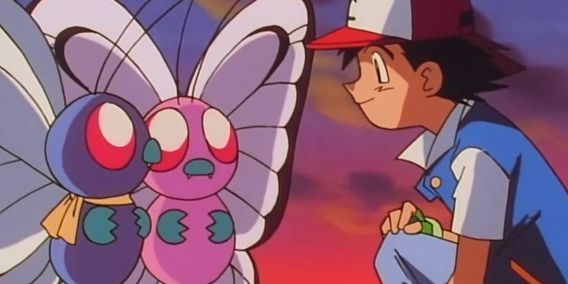 pokemon anime ash and butterfree