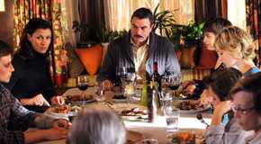 The Reagan family eating dinner in Blue Bloods