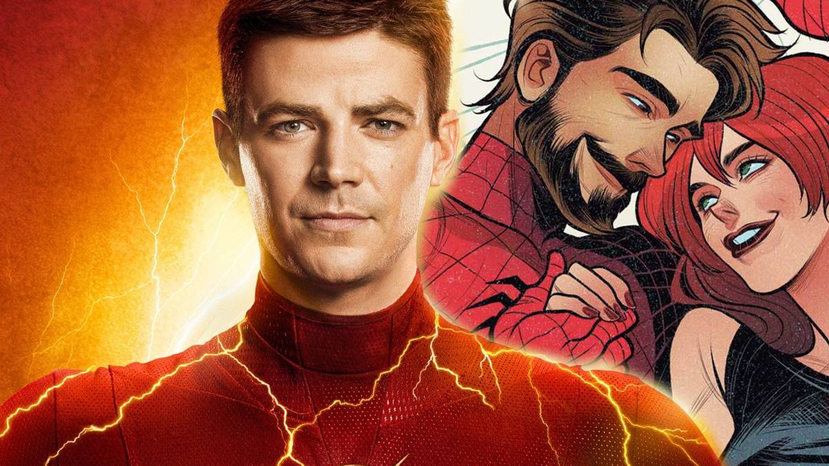 Flash Getting Old The Flash Star Grant Gustin Suits Up As Older Spider-Man In Marvel Art