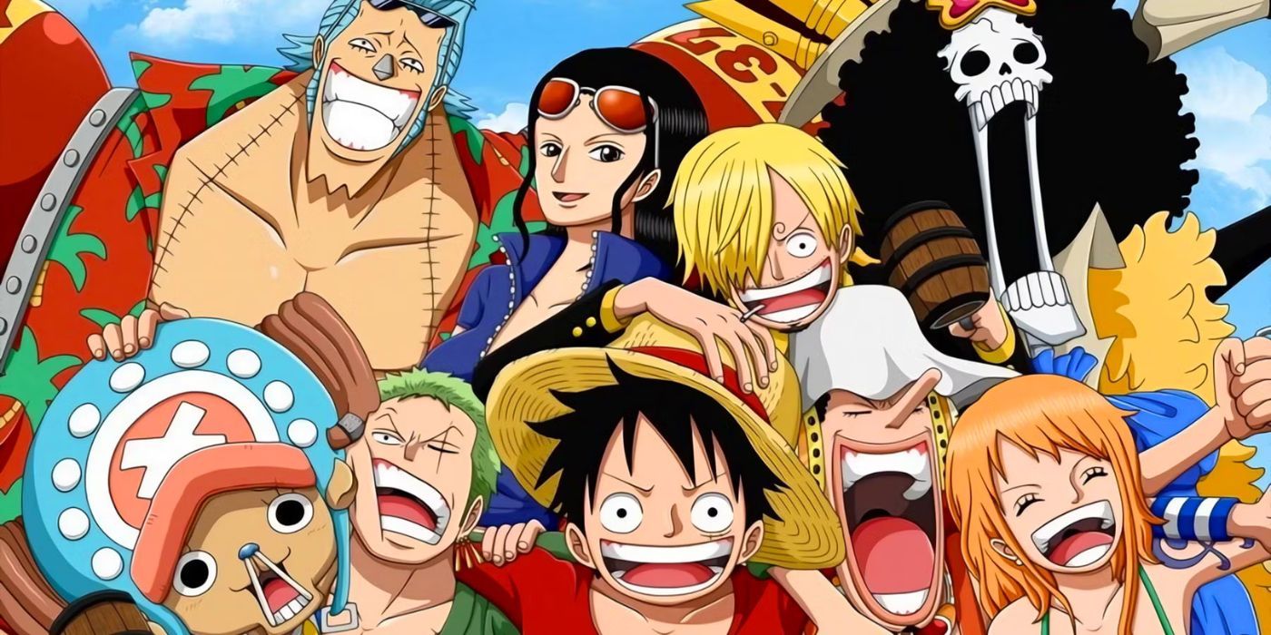 The Straw Hat Pirates in the One Piece anime.