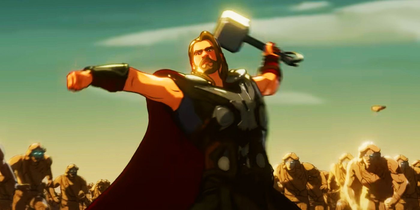 Thor fighting Ego's soldiers in What If...? season 2 episode 2