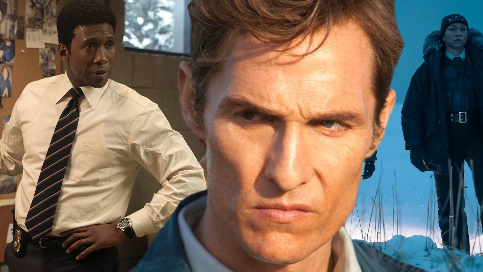 A composite image of characters from True Detective