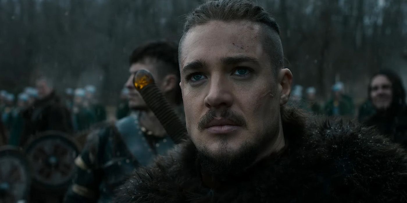 Uhtred before a battle in The Last Kingdom