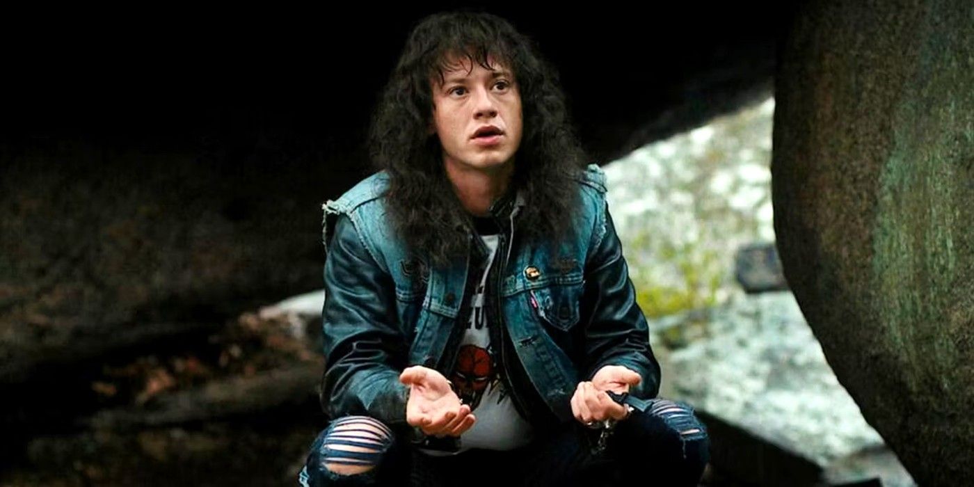 Joseph Quinn as Eddie Munson looking confused in Stranger Things season 4