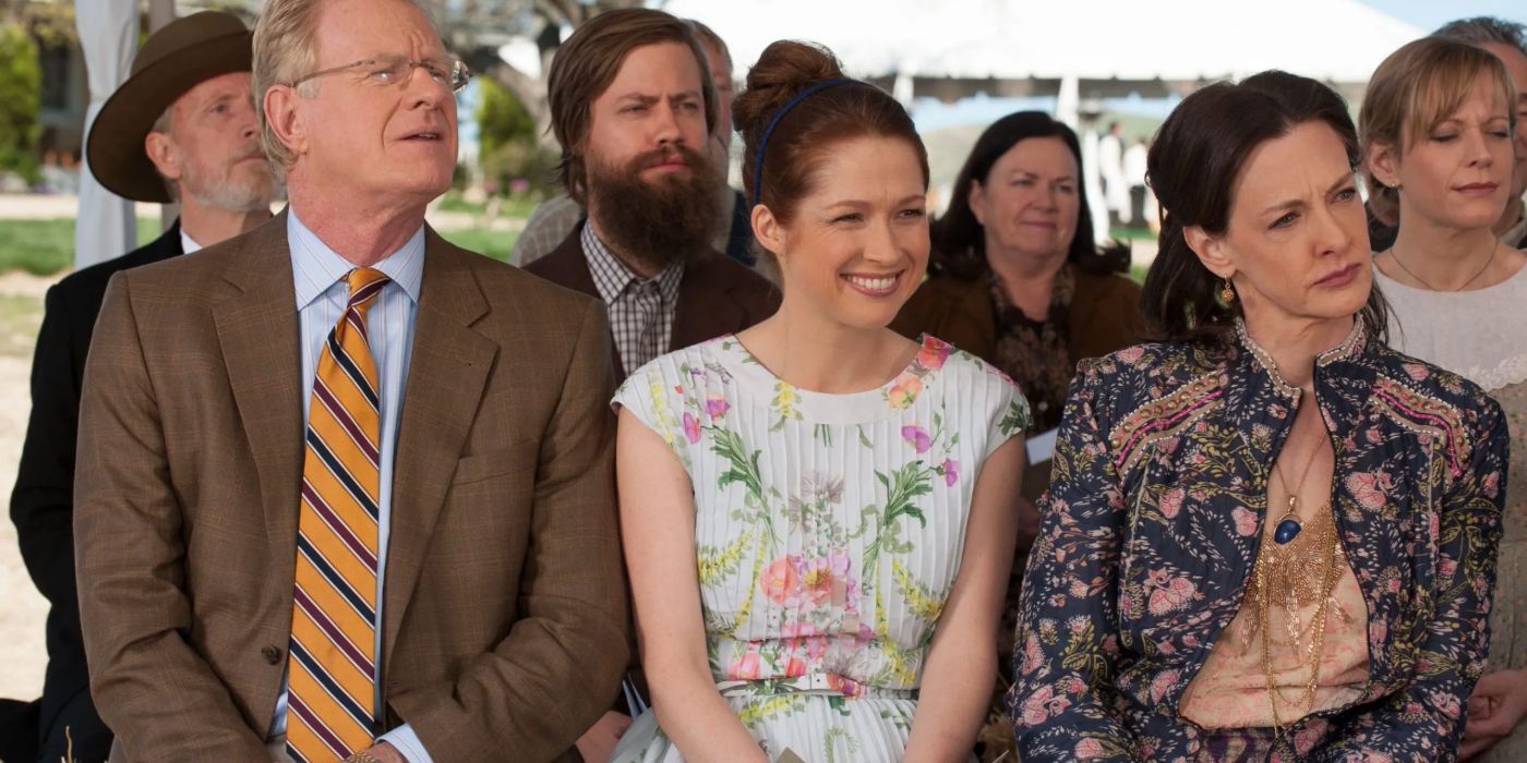 Erin and her birth parents at Dwight and Angela's wedding