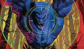 A target pointed at Beast in X-Men's X-Force