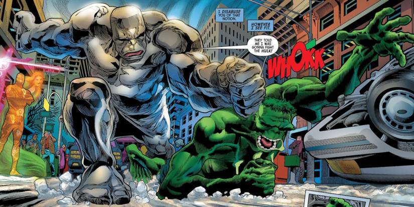 Hulk getting attacked by the U-Foes.