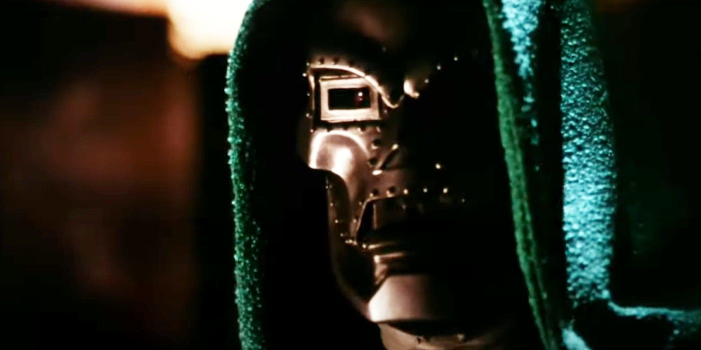A close-up of Doctor Doom in his iconic mask in Fantastic Four (1994)