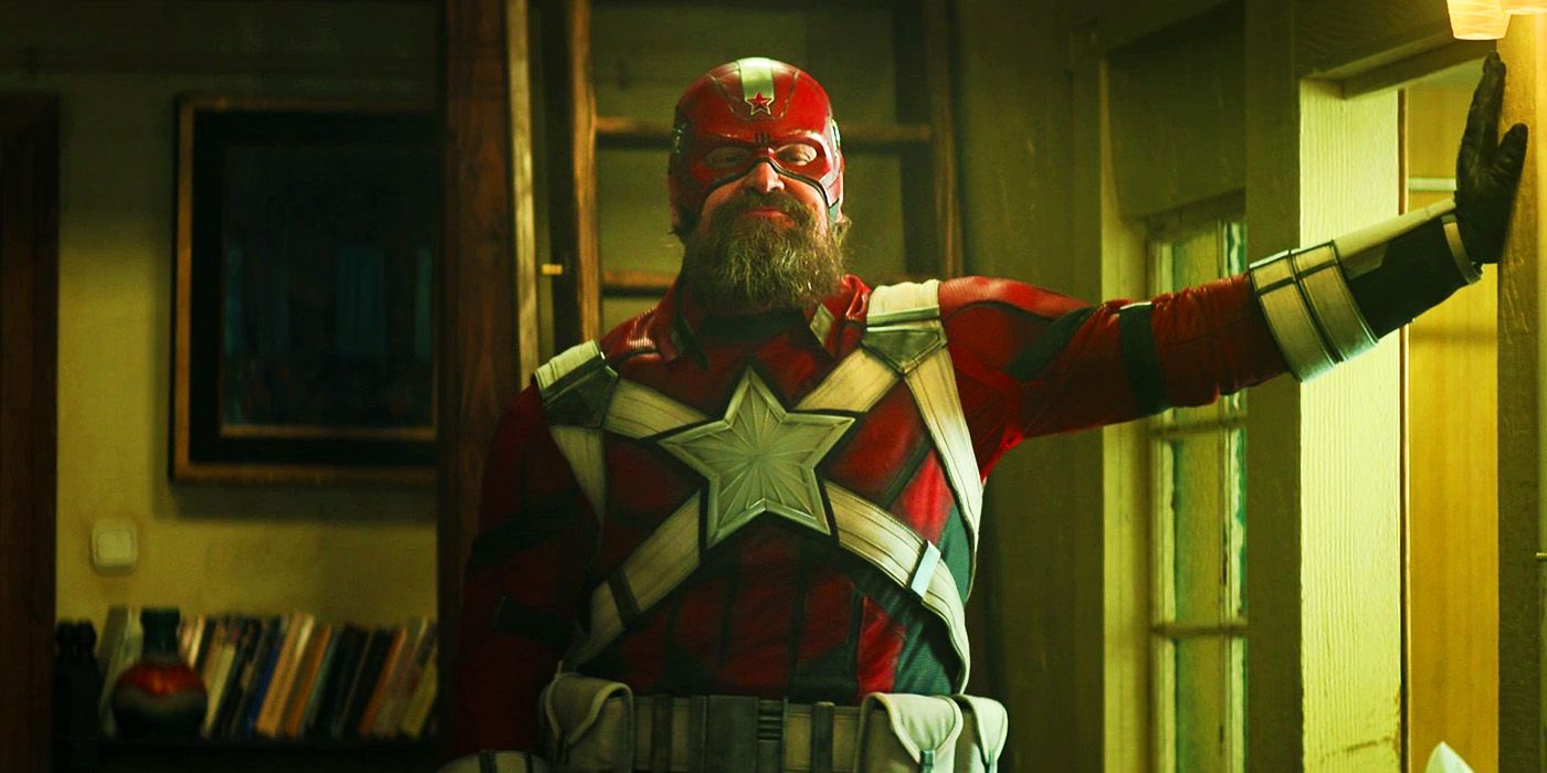 Alexei Shostakov's Red Guardian in full costume in the MCU's Black Widow