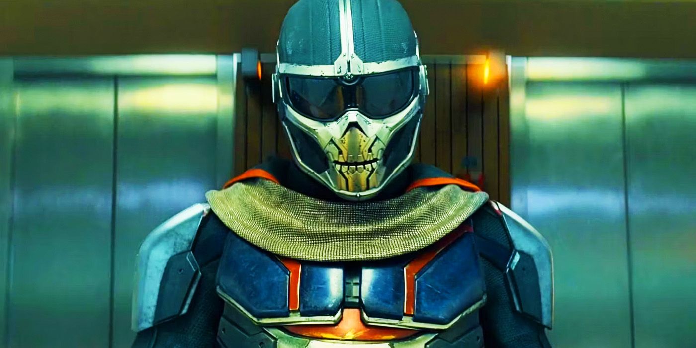 Antonia Dreykov's Taskmaster in full costume in the MCU's Black Widow