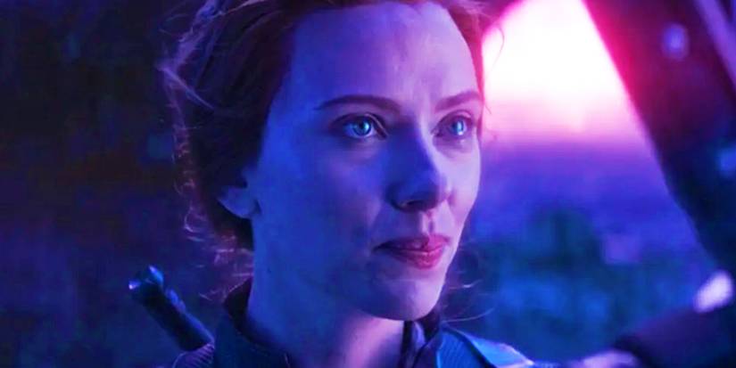 Scarlet Johansson's Black Widow about to sacrifice herself on Vormir in Avengers Endgame