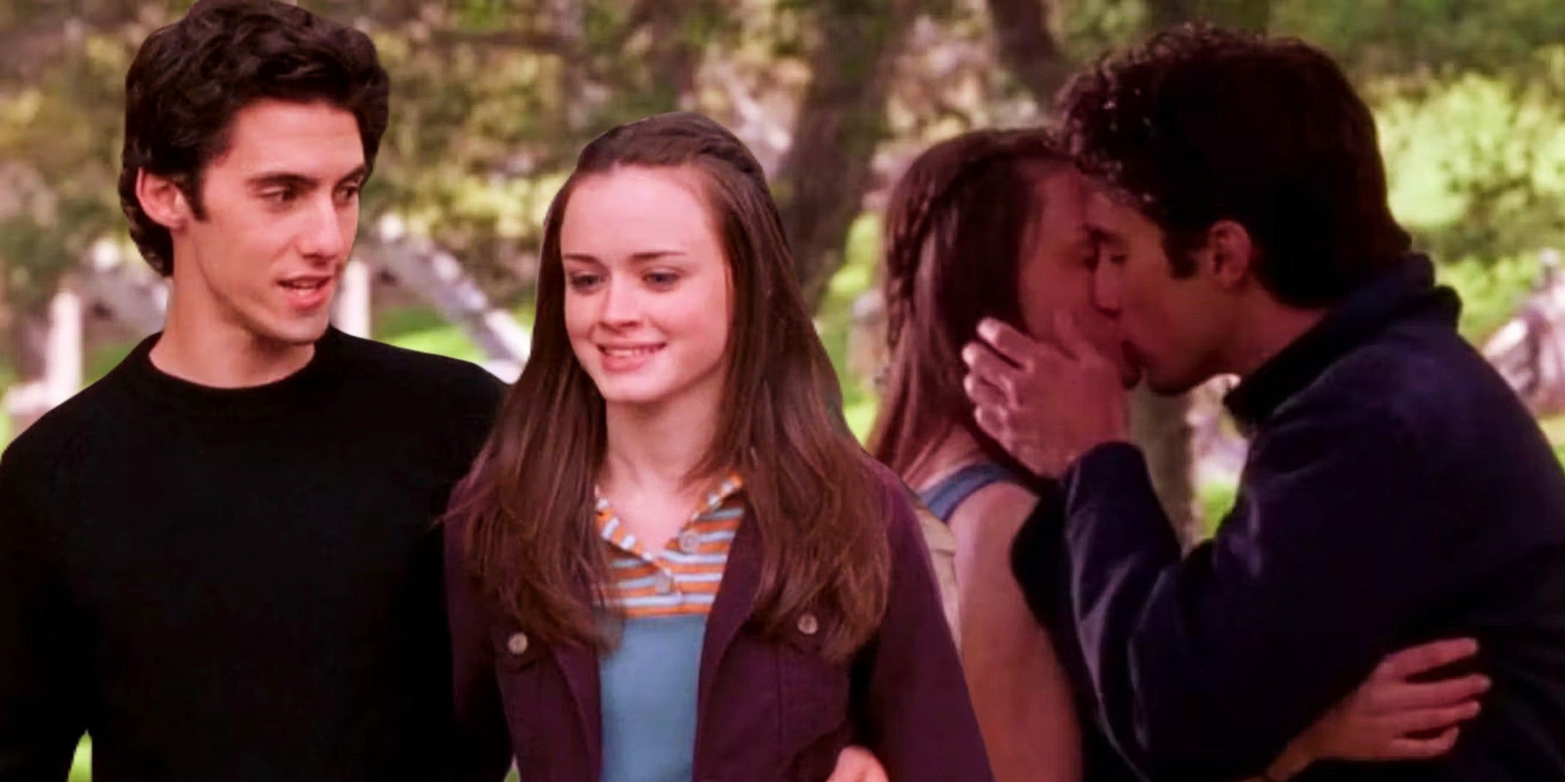 Blended image of Rory and Jess in Gilmore Girls