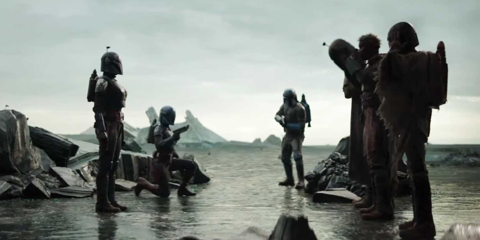 Bo-Katan meets more Mandalorians on Mandalore in The Mandalorian Season 3 Episode 7 