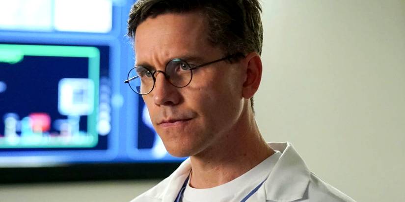 Brian Dietzen as Dr. Jimmy Palmer giving a stern reaction in NCIS