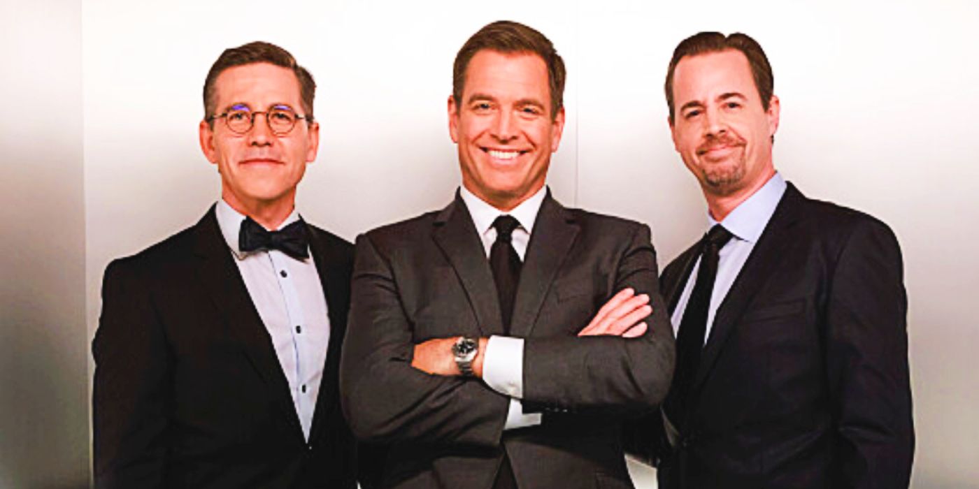 Brian Dietzen as Palmer, Michael Weatherly as DiNozzo, and Sean Murra as McGee in NCIS