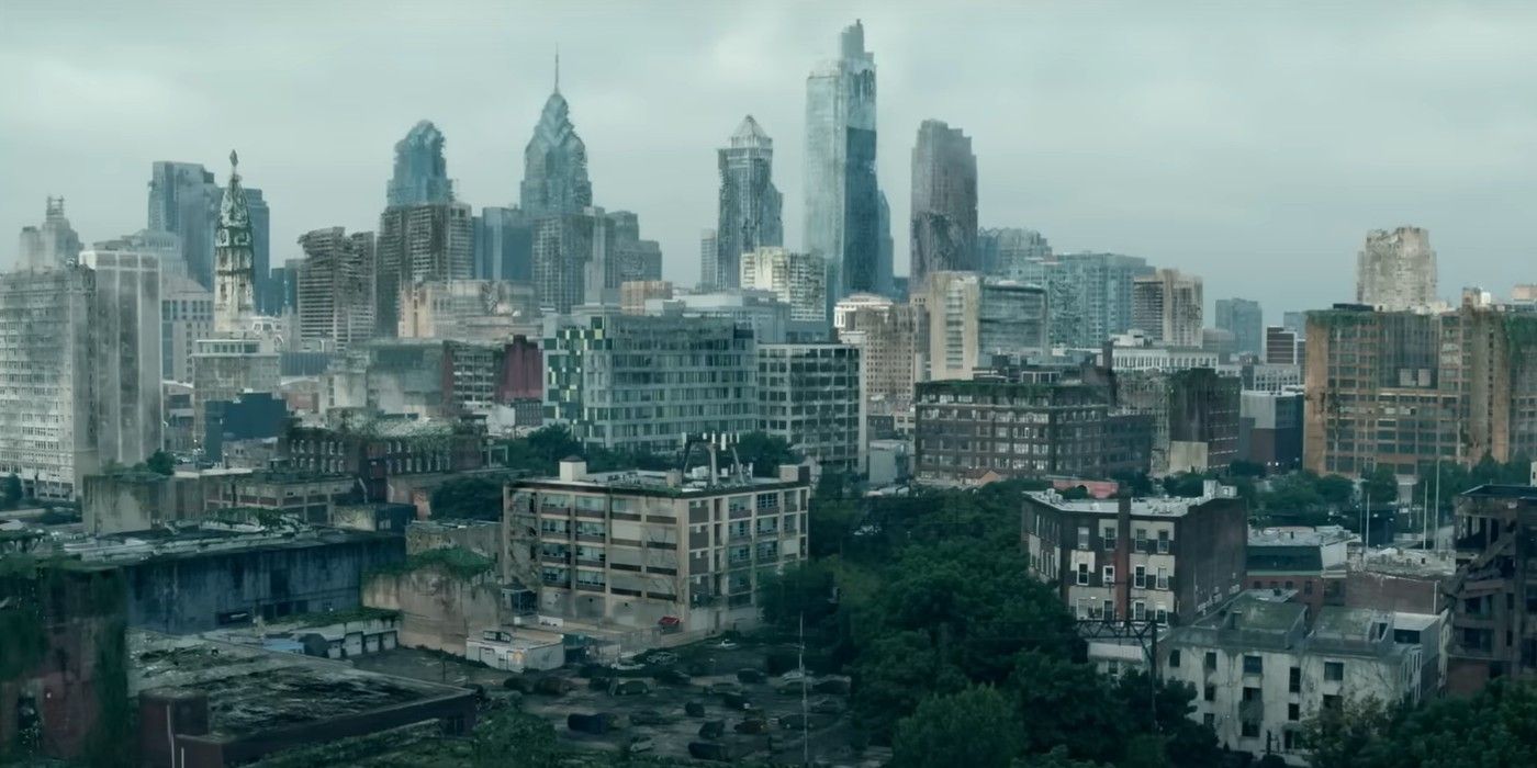 Landscape shot of the Civic Republic in The Walking Dead.