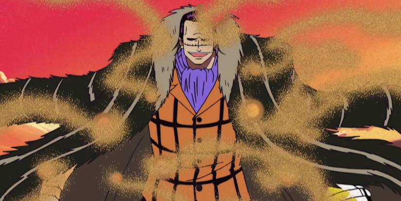 All of One Piece's Major Villains, Ranked 7 Crocodile uses his Devil Fruit in his fight against Luffy in One Piece.