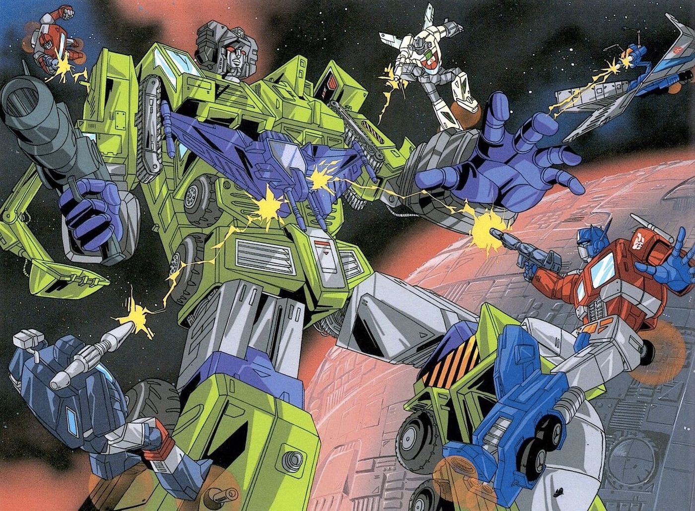 Devastator vs Autobots