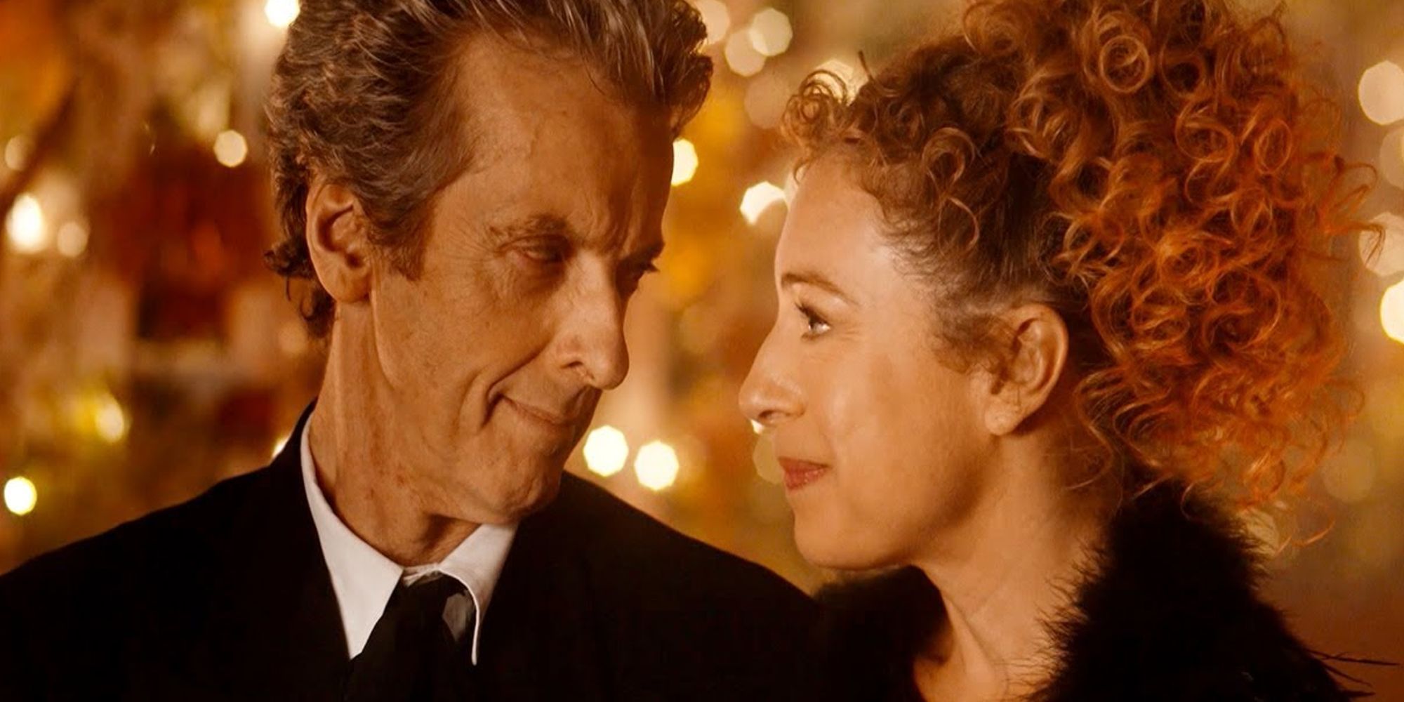 Peter Capaldi and Alex Kington as the Doctor and River Song in Doctor Who's Husbands of River Song