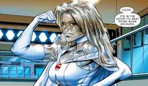 Emma Frost with diamond skin in Marvel Comics