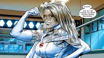 Emma Frost with diamond skin in Marvel Comics