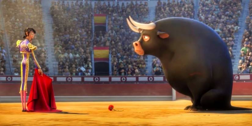 Ferdinand in the arena with a matador