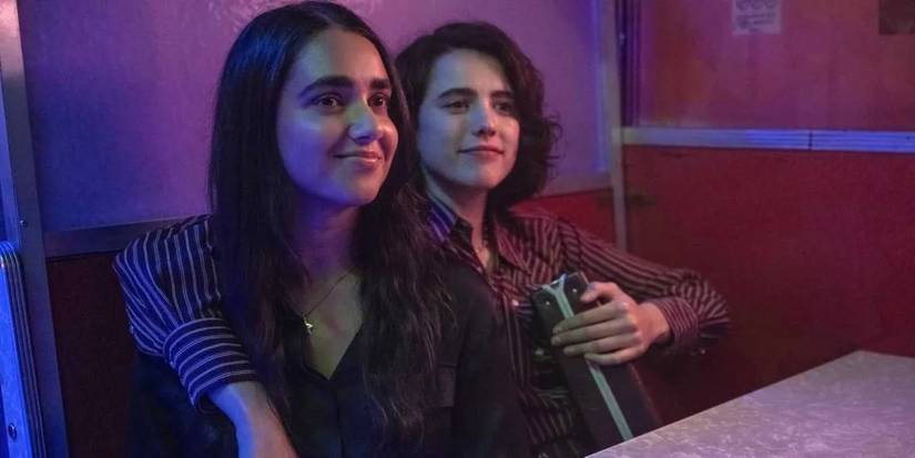 Geraldine Viswanathan and Margaret Qualley in Drive-Away Dolls
