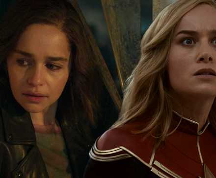 Giah (Эмили Кларк) в Secret Invasion и Captain Marvel (Бри Ларсон) в The Marvels
